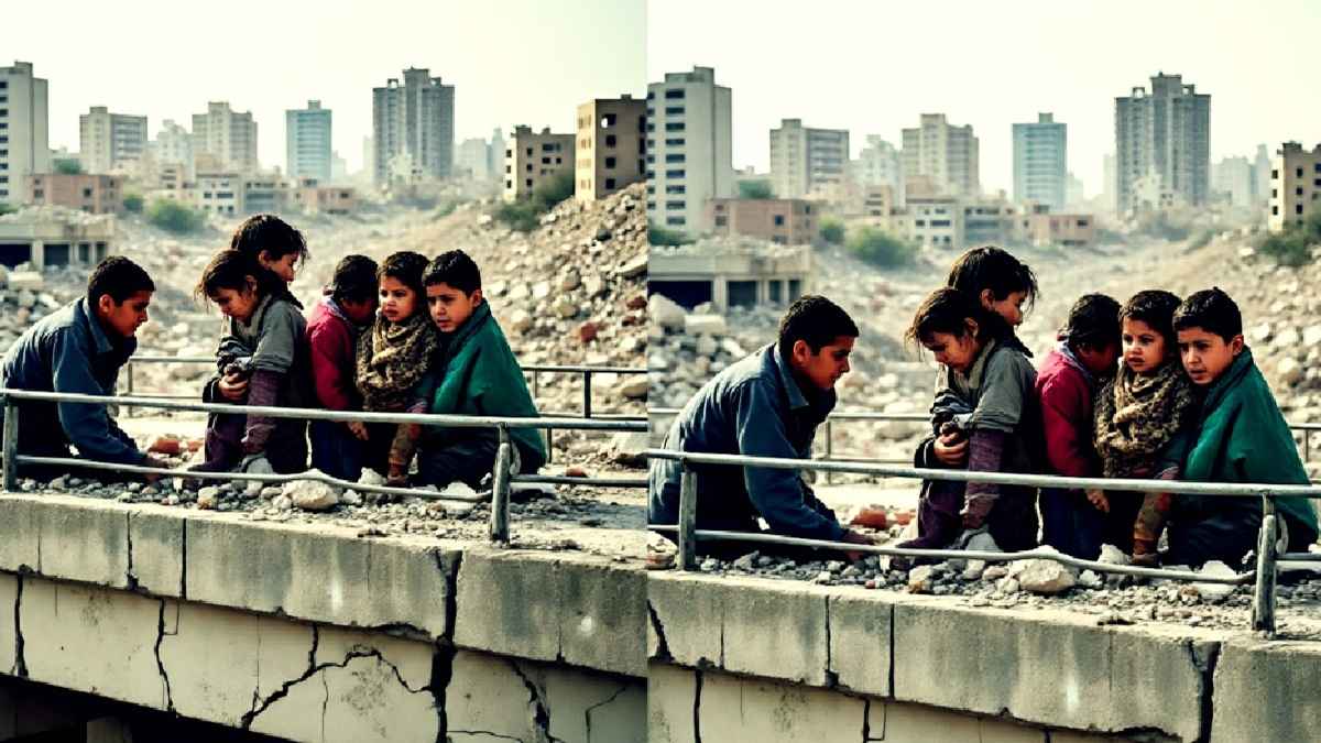 ग़ाज़ा की तस्वीर, gaza photo AI