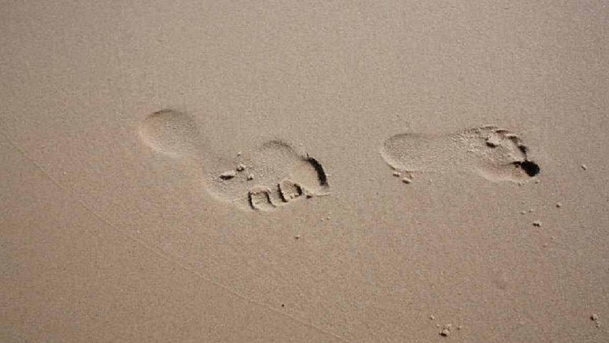 footsteps on sand