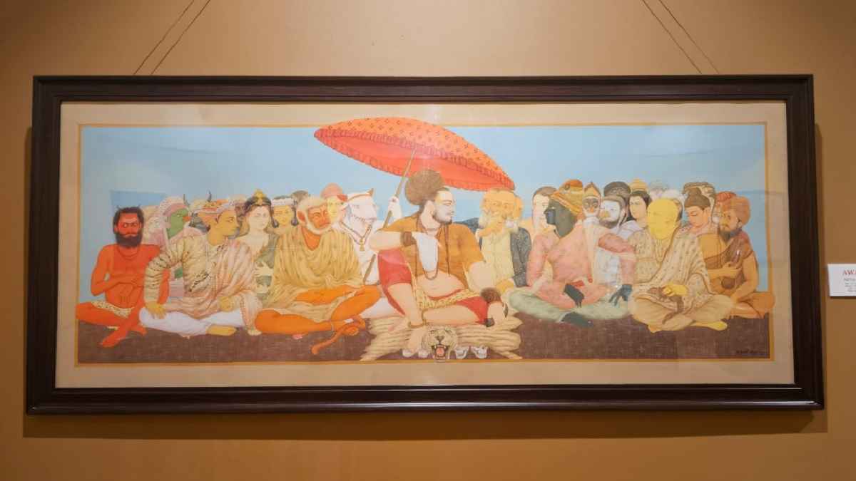 painting, the last supper, partha mondal, lalit kala academy