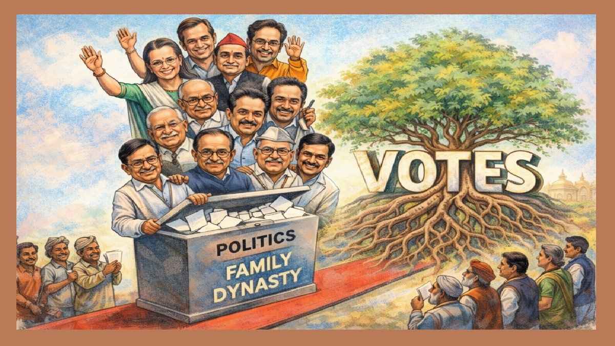 भारत, परिवारवाद, nepotism, politics, votes, cartoon, dynasty