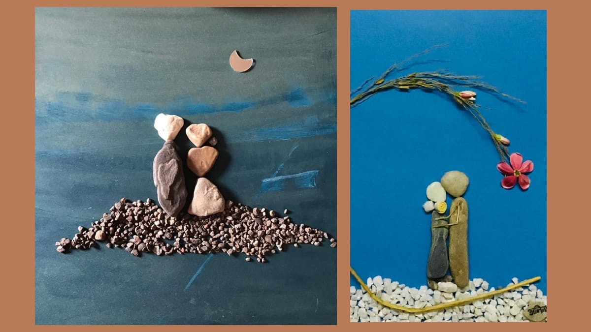 stone art, anita dubey, valentines day, love