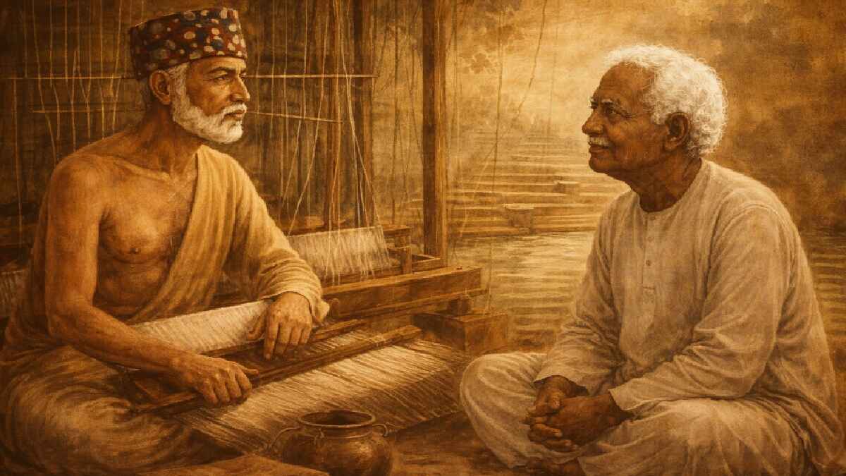 kabir, hazariprasad dwivedi, ai image