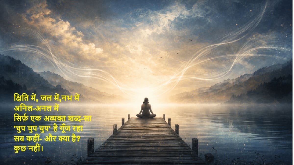 dhyan, sadhna, nirala, kavita poster