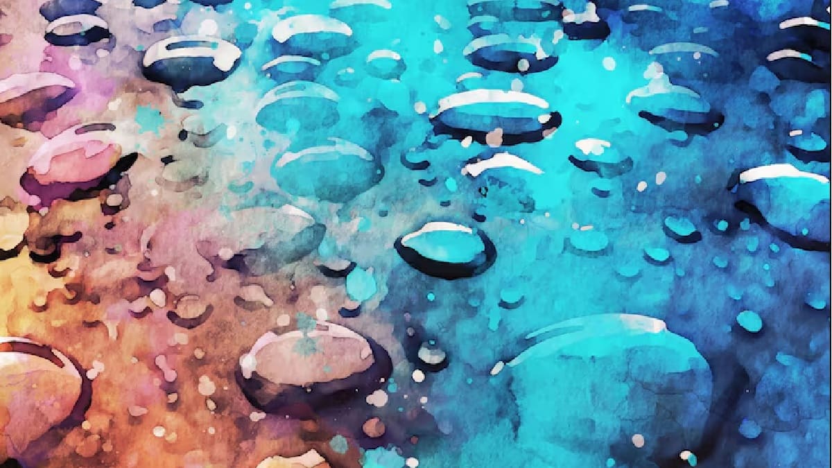 water, bubbles, aqua, water color
