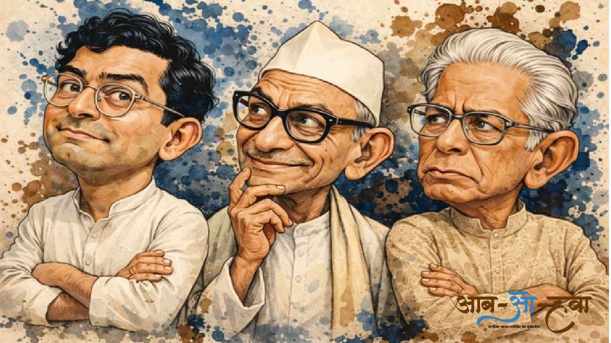 साहित्यकार, कटाक्ष, famous writers, cartoon, caricature