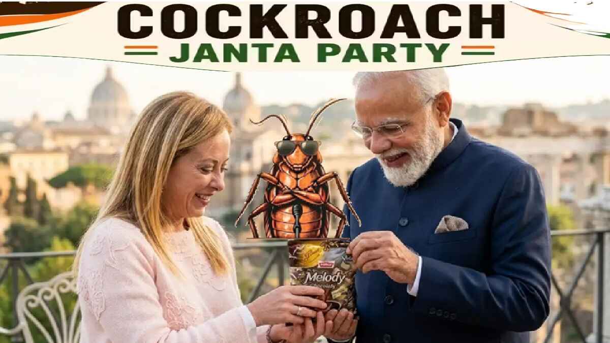 modi, pm modi, meloni, modi meloni, cockroach janata party